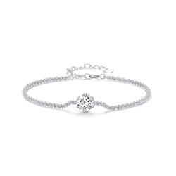 Teleye MSB006 Moissanit-Armband, luxuriöses Moissanit-Armband für Damen, 1 Karat von Teleye