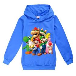 Super Hero Hoodie Cartoon Spiel Baby Mädchen Jungen Freizeit Kleidung Sets Kinder Sweatshirt Nachtwäsche Pyjamas Kleidung 2-12Y, Blau 2, 7-8 Jahre von Temolie