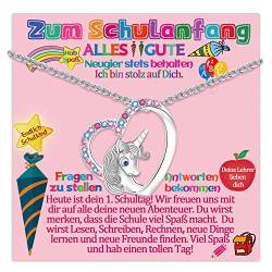 Einschulung Geschenk Mädchen Geschenke Zum Schulanfang Kette Schuleinführung Schulstart Einschulungsgeschenk Endlich Schulkind Erster Schultag für Schulanfänger Schulbeginn Halskette Schmuck von Temulnee