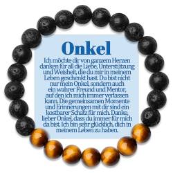 Onkel Armband Geschenke für Onkel von Nichte Neffe an Meinen Onkel Armbänder Geschenk zum Geburtstag Geburtstagsgeschenk Weihnachten Vatertag Vatertagsgeschenke Männer Schmuck Geschenkidee Sinvolles von Temulnee