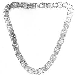 Original italienische Etrusker Königskette flach 925 Silber 12 mm breit 70 cm Silberkette Halskette Damen Herren Schmuck ab Fabrik tendenze Italy von Tendenzalia
