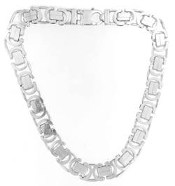 Original italienische Etrusker Königskette flach 925 Silber 17 mm breit 55 cm Silberkette Halskette Damen Herren Schmuck ab Fabrik tendenze Italy von Tendenzalia