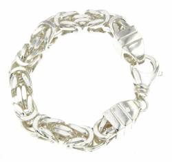 Original italienisches Byzantiner Königsarmband 925 Silber 11 mm breit 23 cm Silberarmband Armband Damen Herren Schmuck ab Fabrik tendenze Italy von Tendenzalia