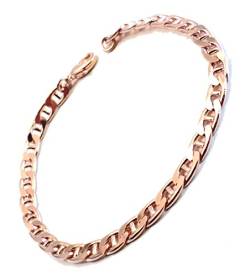 Original italienisches Steg-Panzerarmband 'Traversino' 18kt Rose vergoldet 5mm Länge 24 cm, Damen Herren Geschenk Schmuck ab Fabrik Tendenze-Italy von Tendenzalia