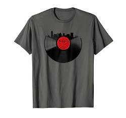 Vintage Memphis Music Gift Cool Vinyl Record Memphis Skyline T-Shirt von Tennessee Flag Shirts Design Studio