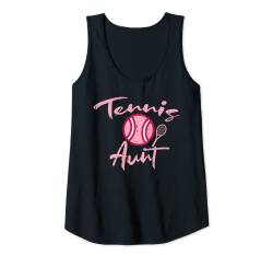 Damen Rosa Tennis Tante Familie Passende Sport Aunty Auntie Frauen Tank Top von Tennis Clothes Men Women Boys Girls Kids Gifts