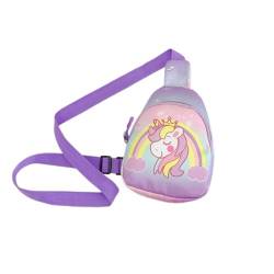 Teogneot Kleine Schultertasche, Einhorn-Schultertasche, Crossbody-Rucksack, Tagesrucksack für Outdoor, Reisen, Wandern von Teogneot