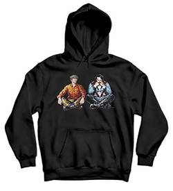 Terence Hill Bud Spencer Hoodie - Zwei wie Pech und Schwefel - Wir Lassen Bier und Würstchen entscheiden (schwarz) (5XL) von Terence Hill