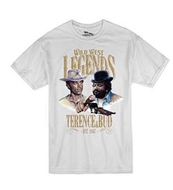 Terence Hill Bud Spencer T-Shirt Herren - Wild West Legends - Bud & Terence (Weiss) (3XL) von Terence Hill