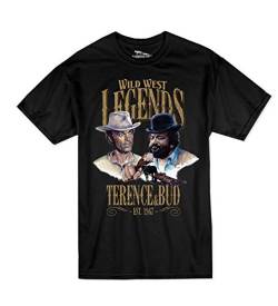 Terence Hill Bud Spencer T-Shirt Herren - Wild West Legends - Bud & Terence (schwarz) (M) von Terence Hill