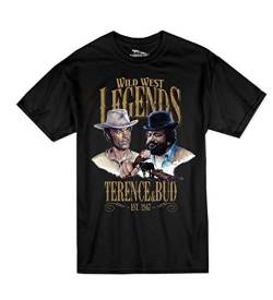 Terence Hill Bud Spencer T-Shirt Herren - Wild West Legends - Bud & Terence (schwarz) (XXL) von Terence Hill
