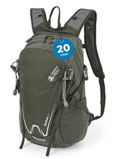 Terra Peak Wanderrucksack 20L Damen Herren Active 20 olivegrün klein - backpack wasserdicht - Rucksack zum Wandern, Camping und Outdoor - handgepäck mit laptop-fach - unisex daypack von Terra Peak