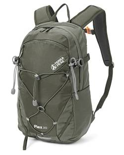 Terra Peak Wanderrucksack 20L Damen Herren Flex 20 olivegrün klein - Outdoor Reise-rucksack für Handgepäck - Daypack leicht wasserdicht zum Wandern und Sport-aktivitäten - abnehmbarer Hüftgurt von Terra Peak