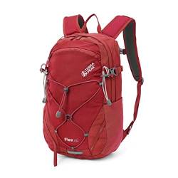 Terra Peak Wanderrucksack 20L Damen Herren Flex 20 rot klein - Outdoor Tages-rucksack für die Arbeit - Daypack leicht wasserdicht zum Wandern und Sport-aktivitäten - abnehmbarer Hüftgurt Erwachsene von Terra Peak