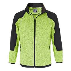 Strickfleece Jacke, Farbe schwarz/limette, Gr.L von Terrax Workwear