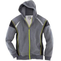 Terrax Herren Sweatjacke MIT ANGESCHNITTENER Kapuze (3XL, schwarz/Limette) von Terrax