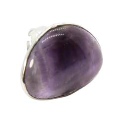 Steinring – natürlicher Rosenquarz-Steinring, Kristall, verstellbare Größe, Ringschmuck für Damen, Herren, Mädchen, personalisierter Schmuck, Alltagskleidung, Amethyst, Einheitsgröße von Tesselite