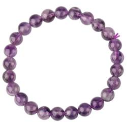 Tesselite Edelstein-Armband – Naturstein-Kristall-Armbänder, Liebesherz, Perlenarmband für Frauen, Tigerauge, Rosenquarz, Amethyst, Freundschaftsarmband, Amethyst, Einheitsgröße von Tesselite