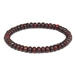 Tesselite Stein-Armband – Achate, Howlith, Rad-Perlen-Armband, 4 x 6 mm, Naturstein, elastische Armbänder, Yoga-Paar-Armband für Liebhaber, Männer, Schmuck, rote Brekzien, Einheitsgröße von Tesselite