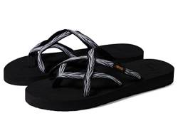 Teva Damen Olowahu Flipflop, Palms Black/White, 37 EU von Teva