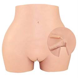 Tex-Eorey Herren Camel Toes Panty versteckt Gaff Silikon Höschen,Butt Lifter Shapewear Höschen Enhancer Control Unterwäsche für Crossdresser Transgender CD,Weiß,Type1 von Tex-Eorey