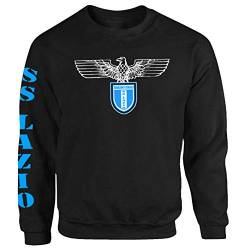 Blue is The Colour Rom Ultras Calcio Fussball Italien schwarz Sweatshirt Pullover Hoodie XXL von Tex-Ha