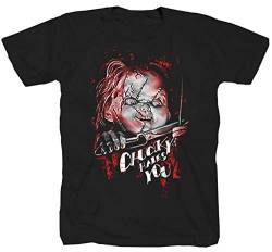 Chucky Splatter Slasher Halloween Horror Film Serie Nightmare ES schwarz T-Shirt Shirt XL von Tex-Ha