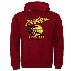 Tex-Ha Amerika Serie A-Team Knight Rider Oldschool Lifeguard Baywatch USA Magnum Kapuzenpullover Hoodie rot Sweatshirt 3XL XXXL von Tex-Ha