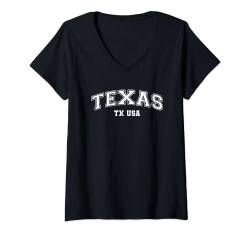 Damen Texas T-Shirt mit V-Ausschnitt von Texas
