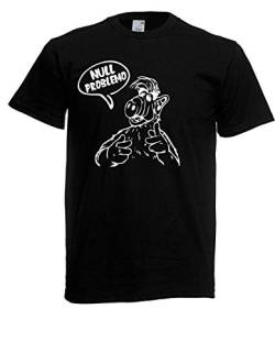 T-Shirt - Alf Null problemo (Schwarz, 4XL) von Textilhandel Hering