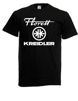 T-Shirt - Florett Kreidler + Logo (Schwarz, 3XL) von Textilhandel Hering