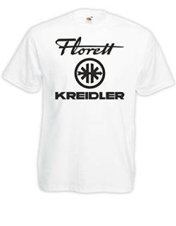 T-Shirt - Florett Kreidler + Logo (Weiß, L) von Textilhandel Hering