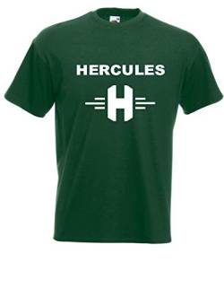 T-Shirt - Hercules Logo + Schriftzug (Grün, XXL) von Textilhandel Hering
