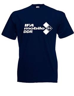 T-Shirt - IFA Mobile DDR (Navy, L) von Textilhandel Hering