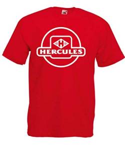 T-Shirt - Mofa Moped Hercules (Rot, XL) von Textilhandel Hering