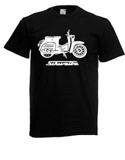 T-Shirt - Simson Schwalbe (Schwarz, 4XL) von Textilhandel Hering