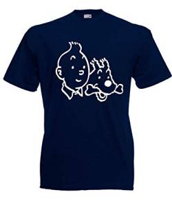 T-Shirt - Tim und Struppi (Navy, M) von Textilhandel Hering