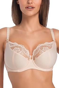 Teyli BH Bra Damen – BH Bügel - BH Grosse Grössen - BH Große Brüste - Komfort Starker Halt BH - Damen BHS Frauen Bra Beige 100J von Teyli