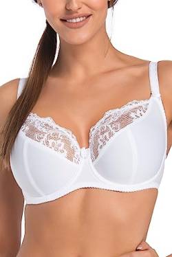 Teyli BH Bra Damen – BH Bügel - BH Grosse Grössen - BH Große Brüste - Komfort Starker Halt BH - Damen BHS Frauen Bra Weiß 115B von Teyli