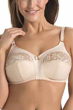 Teyli BH Damen - BH Ohne Bügel - BH Grosse Grössen - BH Große Brüste - Damen BHS Frauen Bra Beige 80H von Teyli