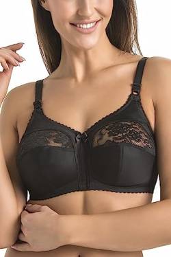 Teyli BH Damen - BH Ohne Bügel - BH Grosse Grössen - BH Große Brüste - Damen BHS Frauen Bra Schwarz 100C von Teyli