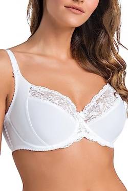 Teyli BH Damen - Minimizer BH mit Bügel - BH Grosse Grössen - BH Große Brüste - Komfort Starker Halt BH - Damen Bügel Minimizer - BH Damens Frauen Bra Weiß 85C von Teyli