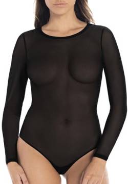 Teyli Body Damen Langarm - Langarm Bodysuit für Damen - Damen Body Langarm - Body Langarm Damen - Langarmbody Damen - Langarm Body Damen Sophie Schwarz L von Teyli