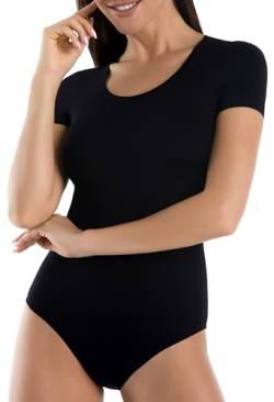 Teyli Bodysuit Women Damen Body Elegant - Mesh Top Body Damen Elegant - Sexy Body Damen aus Viskose und Mesh mit Zusatz von Lycra-Faser Schwarz 2XL von Teyli