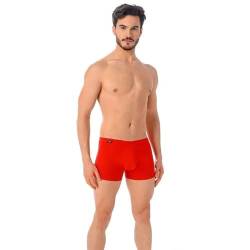 Teyli Boxershorts Herren Baumwolle - Komfortable Unterhosen für Männer - Klassische Herren Boxershorts für den Alltag - Bequeme Unterwäsche für Herren - Stilvolle Unterhosen für Herren Rot 2XL von Teyli