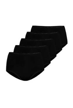 Teyli Damen 5er Pack Slips aus Hochwertiger Baumwolle - Damen-Unterhosen - Damen Unterwäsche - Unterwäsche Pantys Damen Slips - Unterwäsche Frauen Pantys Schwarz S von Teyli