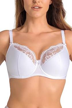 Teyli Damen BH mit Bügel - BH Halbgepolstert Bra - BH Grosse Grössen - BH Große Brüste - Komfort Starker Halt BH - Damen BHS Frauen Bra Weiß 85G von Teyli