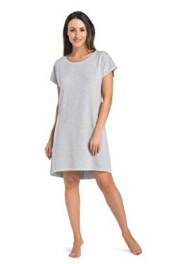 Teyli Damen Nachthemd Baumwolle Nachtwäsche Luzi Grau XL von Teyli