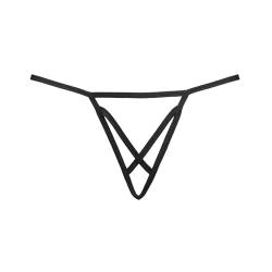 Teyli Damen Ouvert Tanga - String Tanga Damen String Damen - String Tanga Damen Dessous - Strings Damen Schwarz S/M von Teyli