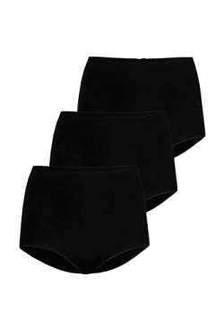 Teyli Damen Slip Bambus Unterhosen Simi 3er Pack Schwarz L von Teyli